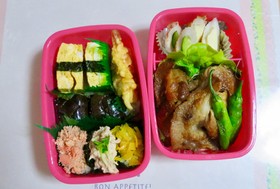 運動会☆中学生〜握り寿司風 二段弁当〜