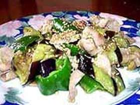ナスと豚肉の味噌炒め
