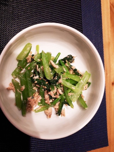 小松菜とツナのマヨポン合えの写真