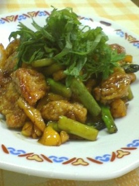 ◆鶏肉と大葉の甘辛炒め◆