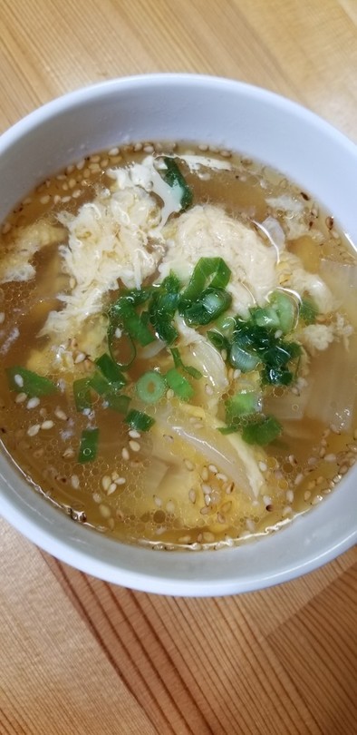 玉ねぎ＆卵だけ❀簡単❀中華スープの写真