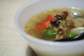 お豆のスープ 炒り豆が香ばしい☆