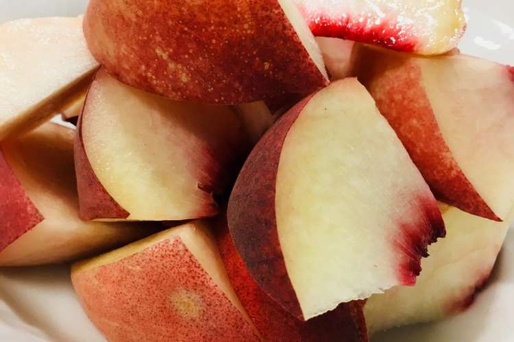 皮ごと食べましょ 桃の美しい切り方 レシピ 作り方 By Mego クックパッド 簡単おいしいみんなのレシピが352万品