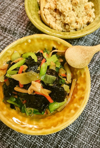 海苔とチンゲン菜中華風和え物