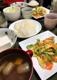 食感が好き♡野菜炒め(｡･ω･｡)