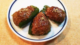 ピーマンの肉詰め★照り焼き風