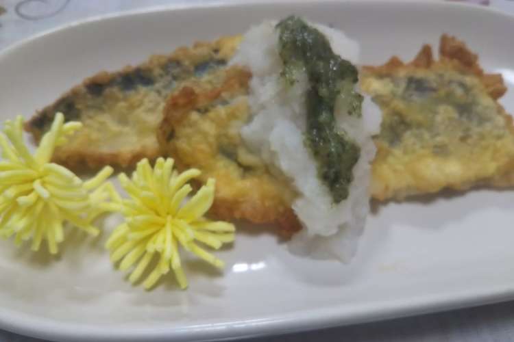 さんまの青じそ天ぷら レシピ 作り方 By たーぼのはは クックパッド 簡単おいしいみんなのレシピが360万品