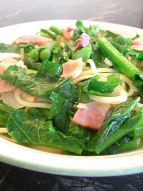 ❀菜の花の和風パスタ〜ほんのり桜風味〜❀
