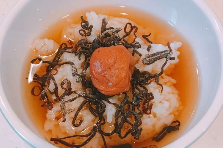 サッパリと旨い 塩昆布と梅干しの麦茶漬け レシピ 作り方 By クックまいななパパ クックパッド