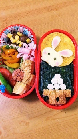 お月見☆うさぎさんのキャラ弁☆
