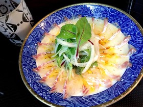 簡単!鯛のカルパッチョ!