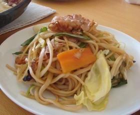 オーブンで焼きうどん