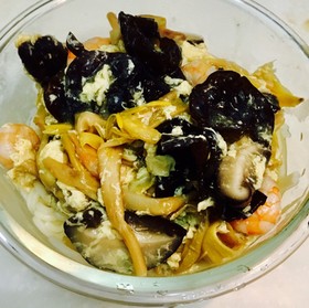 中華料理小厨娘 香菇虾仁打卤面!海老麺!