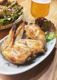 簡単美味！鶏肉料理☆手羽先ニンニク焼き