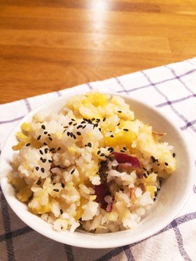 丸ごと入れる★さつまいもの炊き込みご飯★