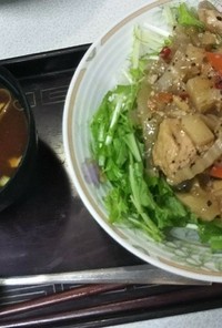 角煮丼＋酵素汁（血管ダイエット1284）