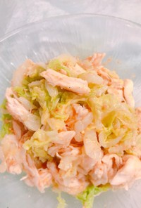 レンチン白菜とササミの棒棒鶏風ごまサラダ