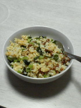 パラパラ!納豆野沢菜チャーハン☆
