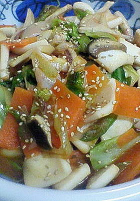 イカを使った野菜炒め*ピリ辛