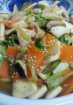 イカを使った野菜炒め*ピリ辛の画像