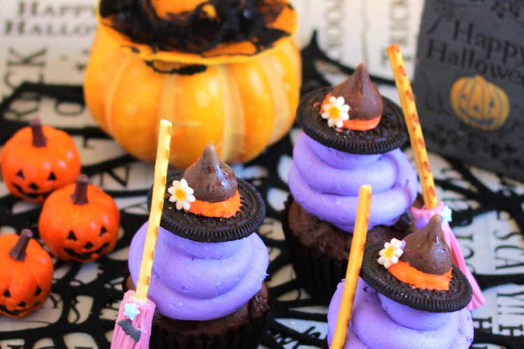 ハロウィン 魔女のカップケーキ レシピ 作り方 By Alice クックパッド 簡単おいしいみんなのレシピが360万品