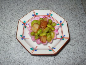 枝豆とさつま揚げのコロコロ炒め~お弁当に