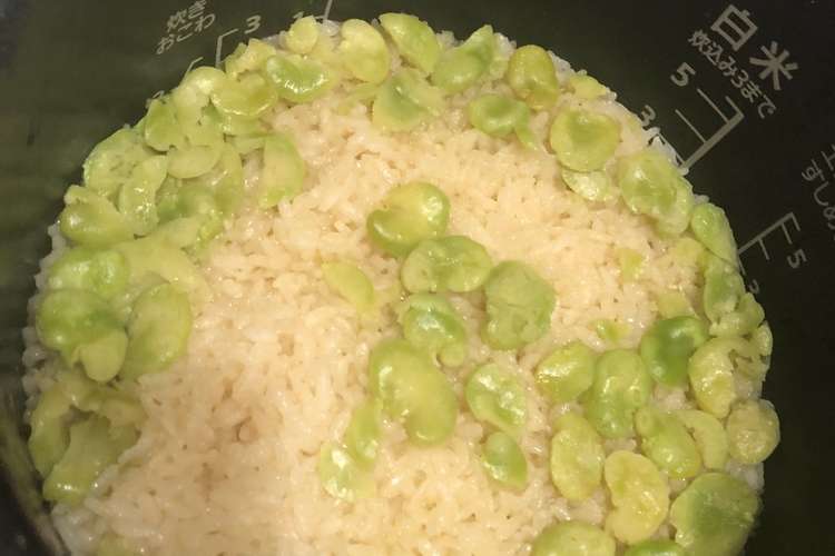 カルビーミーノでそら豆の炊き込みご飯 レシピ 作り方 By ウクレレおじさん クックパッド