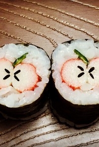 寿司型・模様巻き(リンゴちゃん弁当用)