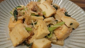 厚揚げのたらこバター炒め