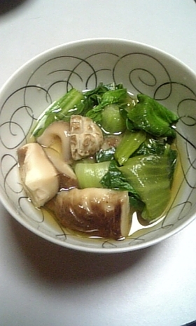 青梗菜としいたけの含め煮