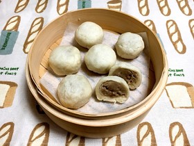 食パンと焼売de簡単ミニ肉まん♡