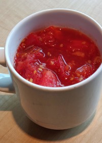   マグで簡単トマトスープ