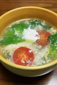 ☆レタスとトマトのかき玉スープ☆