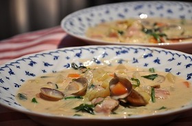 おいし~☆クラムチャウダー