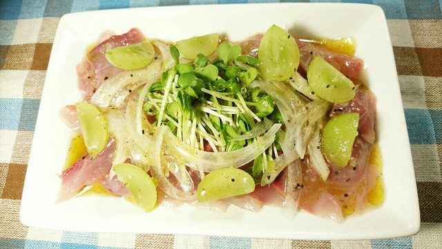 ツバス ブリ のカルパッチョ レシピ 作り方 By あおりはろやん クックパッド