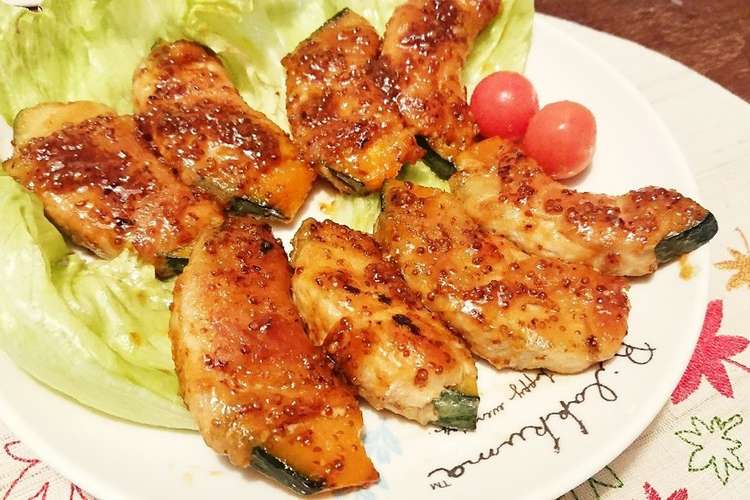 かぼちゃのハニーマスタードソース肉巻き レシピ 作り方 By 七色の歌 クックパッド 簡単おいしいみんなのレシピが377万品