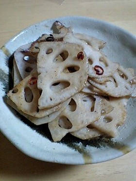 シャキシャキ蓮根のきんぴら♪