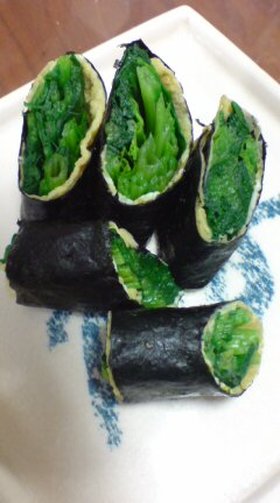 ほうれん草のタマゴのりまき