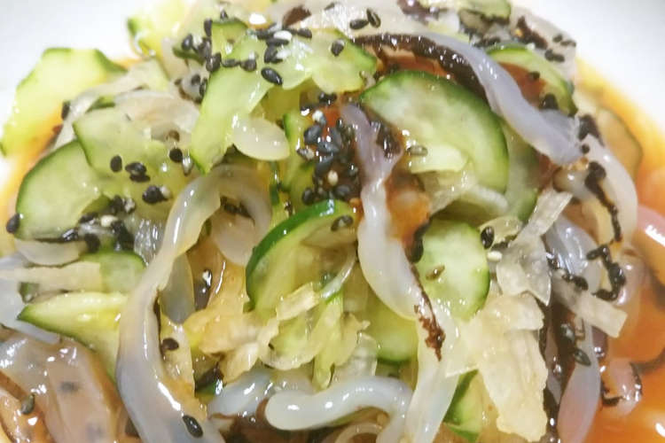 韓国風クラゲの酢の物 レシピ 作り方 By たーぼのはは クックパッド