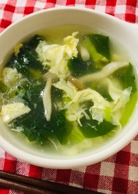 小松菜ときのこ♪中華風たまごスープ♡