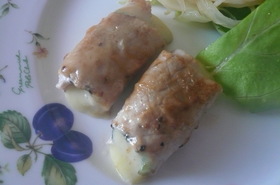 豚肉の青じそチーズロール