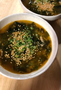 ワカメの常備菜で簡単スープ