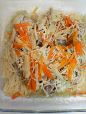 レンジで簡単♪豚肉ホットサラダ