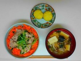 三色丼献立(調理実習2)