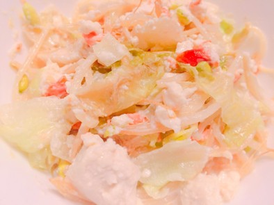 【ヘルシー】鮭と豆腐の胡麻サラダの写真