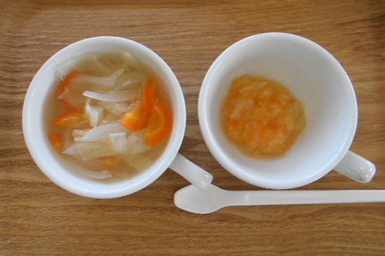 離乳食初期 野菜スープ 取り分け離乳食 レシピ 作り方 By 草加市保健センター クックパッド