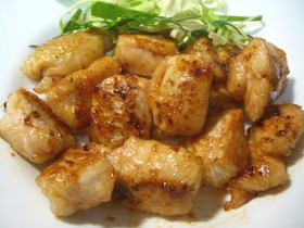 鶏胸肉の❤ふんわりチリマヨポン酢照り焼き