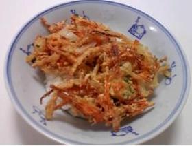 玉ネギとニンジンのかき揚げ丼