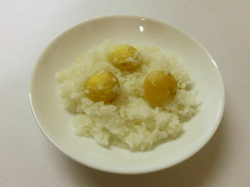 炊飯器で栗ご飯(2018.10)