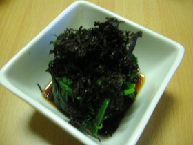 海苔がきめて!ポン酢ほうれん草